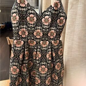 Alice + Olivia Black and Pink Floral Dress